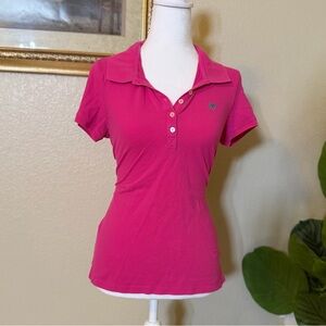 Vintage Y2K Babydoll Pink Aeropostale Short Sleeve Henley Top